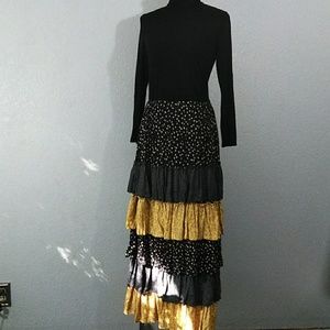 Vintage cactus flower prairie chic boho  skirt